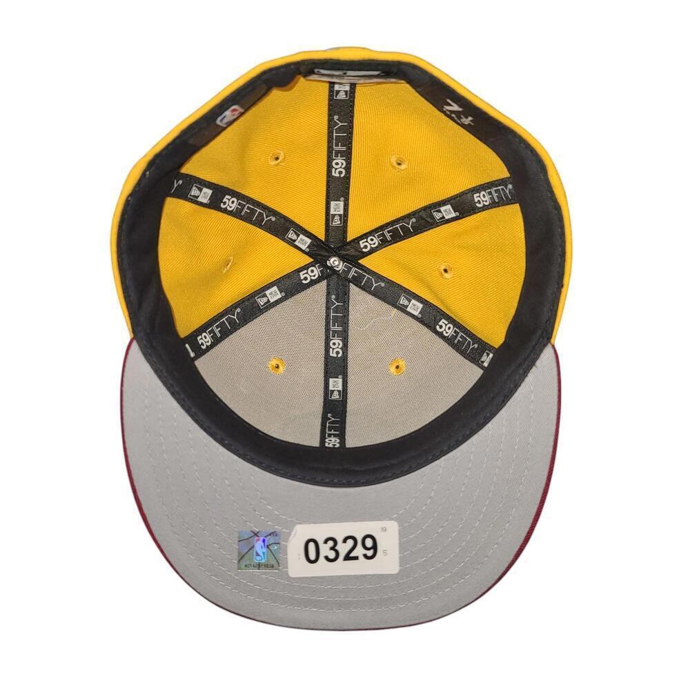 New Era Golden State Warriors Fitted Cap - Yellow & Maroon - Size 7 1/8 - Picture 8 of 9